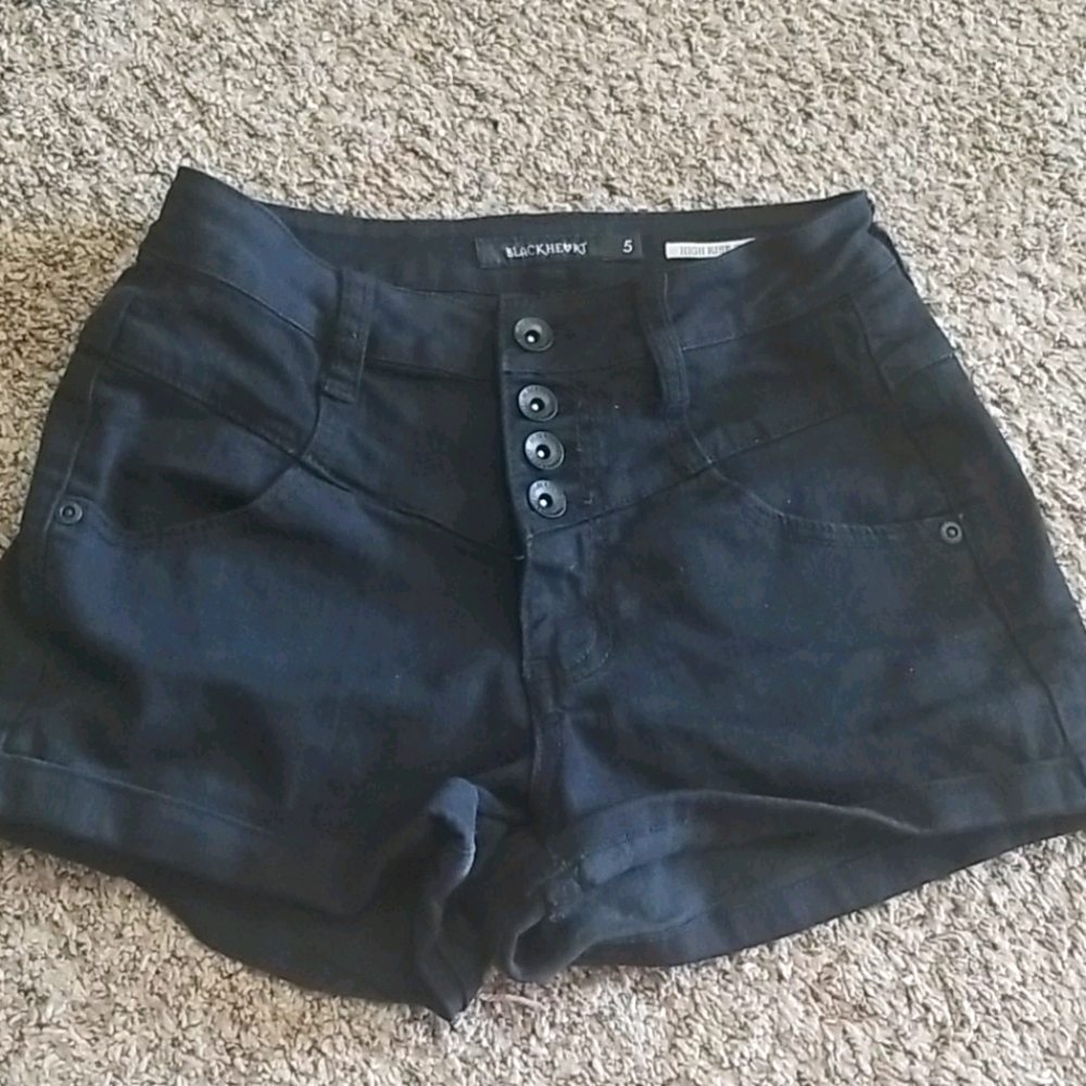 Black Jean shorts